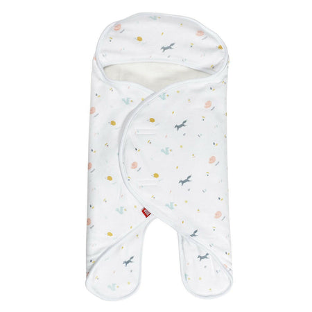 Red Castle Babynomade Double Fleece Blanket, 0-6 Months Happy Fox/White