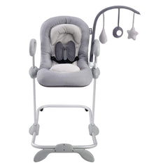 BEABA Up & Down Bouncer III with Toy Arch Bundle - front view, shown with the toy arch moved to the side