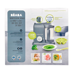 BEABA Babycook Solo (Dark Grey) - showing the packaging with its product details