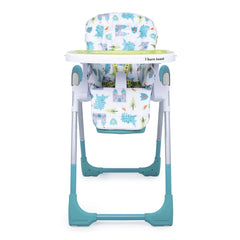 Cosatto Noodle 0+ Highchair (Dragon Kingdom) - front view, shown here with the newborn liner removed and seat upright