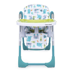 Cosatto Noodle 0+ Highchair (Dragon Kingdom) - front view, shown here at its lowest height
