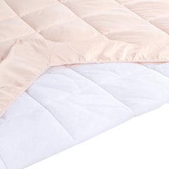 Hauck Bed Me Fitted Sheet - 120x60cm (Beige) - showing the two different fabrics used