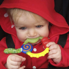 Nuby Wacky Teething Ring (Multi-Coloured) - lifestyle image