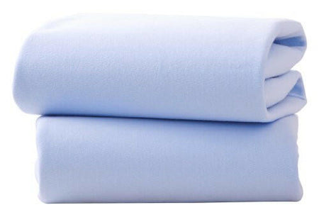 Clair De Lune Fitted Sheets for Pram/Crib Sheets - Pack of 2 Blue 90x40cm