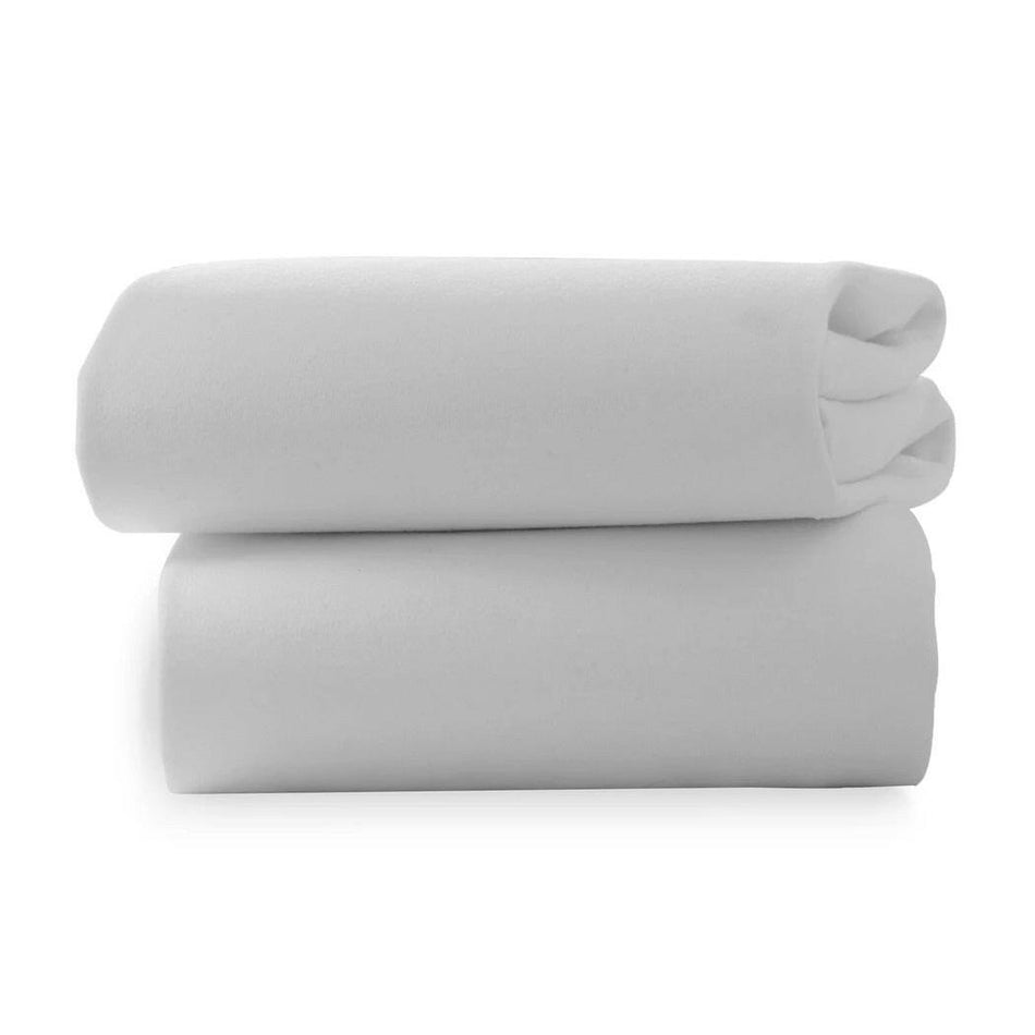 Clair De Lune Fitted Sheets for Pram/Crib Sheets - Pack of 2 Grey 90x40cm
