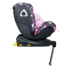 Cosatto All in All i-Rotate ISOFIX Car Seat (Unicorn Land) - side view, shown here in forward-facing mode with seat upright