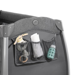 Hauck Play'n'Relax Centre (Melange Charcoal) - showing the mesh storage pocket
