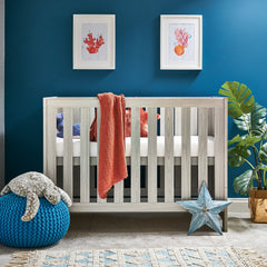 Obaby Nika Mini Cot Bed (Grey Wash) - lifestyle image
