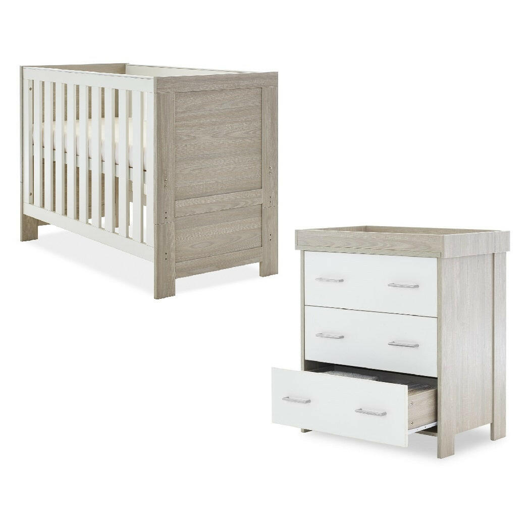 Obaby Nika MINI 2 Piece Room Set - Grey Wash & White