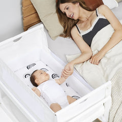 SnuzPod⁴ Bedside Crib 3-in-1 (White) - lifestyle image