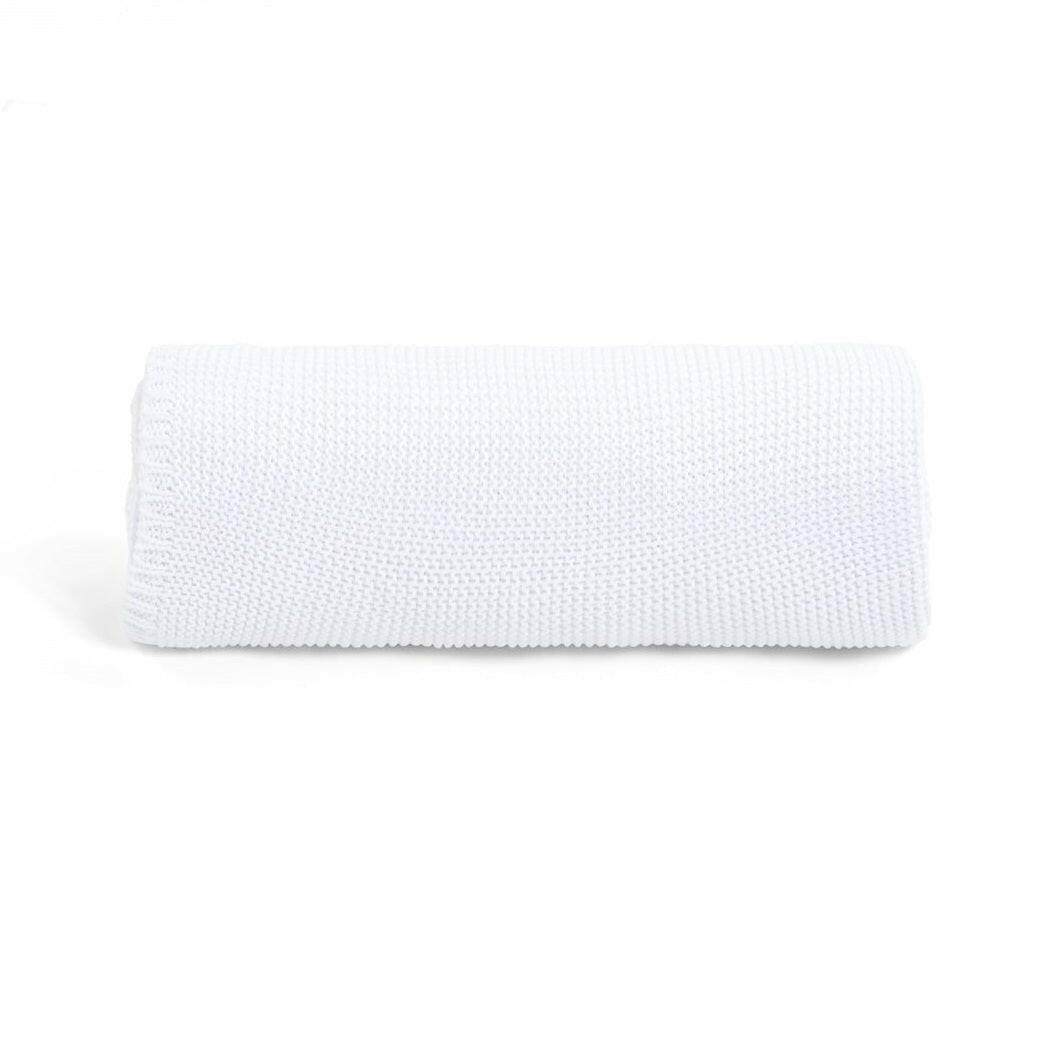 SnuzPod 3-Piece Bedding Set - Crib (White) - showing the knitted cellular blanket