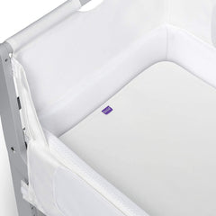 SnuzPod4 Waterproof Crib Mattress Protector -  - lifestyle image, showing the protector positioned inside a crib (crib not included)