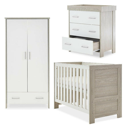 Obaby Nika MINI 3 Piece Room Set Grey Wash & White