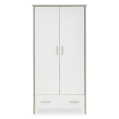 Obaby Nika Mini 3 Piece Room Set (Grey Wash & White) - showing the double wardrobe