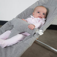 CuddleCo ChildHome Evolux Bouncer Cover (Jersey Grey) - lifestyle image