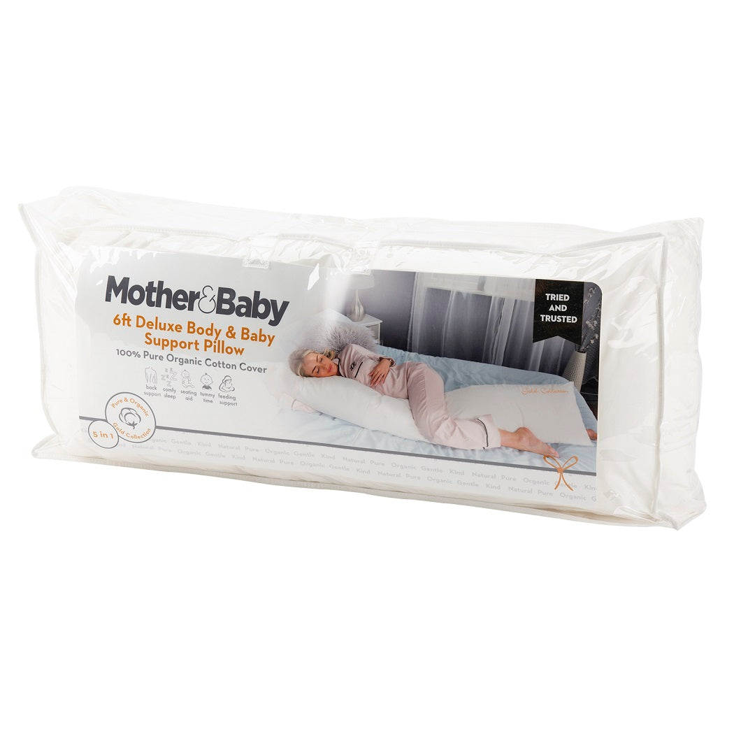 Mother&Baby 6ft Deluxe Body and Baby Support Pillow (Cream)