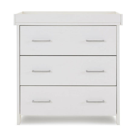 Obaby Nika Changing Unit (White Wash) - showing the unit with its changing section attached
