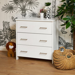 Obaby Nika Changing Unit (White Wash) - lifestyle image, shown here without the changing section