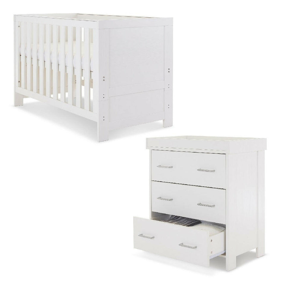 Obaby Nika 2 Piece Room Set - White Wash