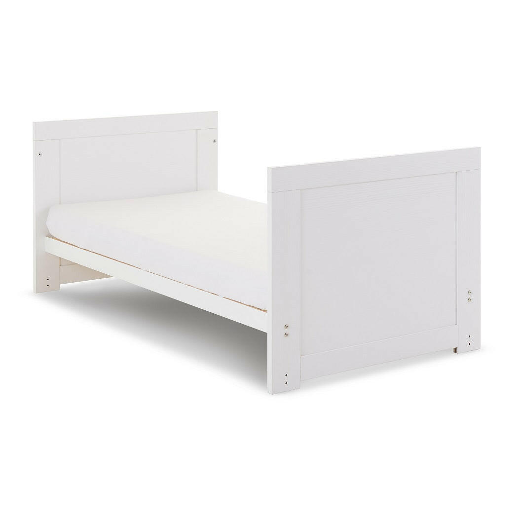 Obaby Nika Cot Bed - White Wash - converted into the junior bed
