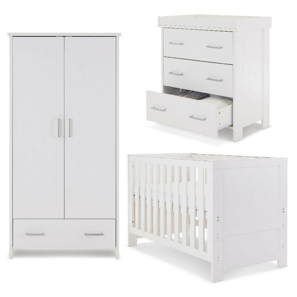 Obaby Nika 3 Piece Room Set White Wash