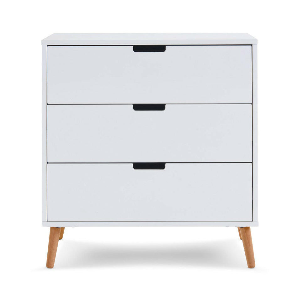 Obaby Maya Changing Unit (White with Natural) - front view, shown here without its changing top