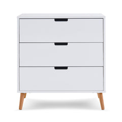 Obaby Maya Changing Unit (White with Natural) - front view, shown here without its changing top