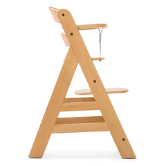 Hauck Alpha+B Wooden Highchair (Natural) - side view