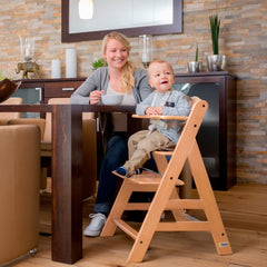 Hauck Alpha+B Wooden Highchair (Natural) - lifestyle image