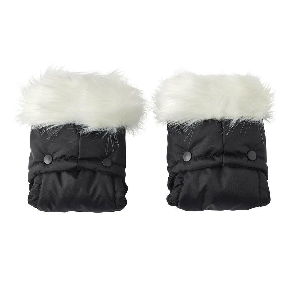 Clair De Lune Universal Pushchair Pram Faux Fur Mittens White