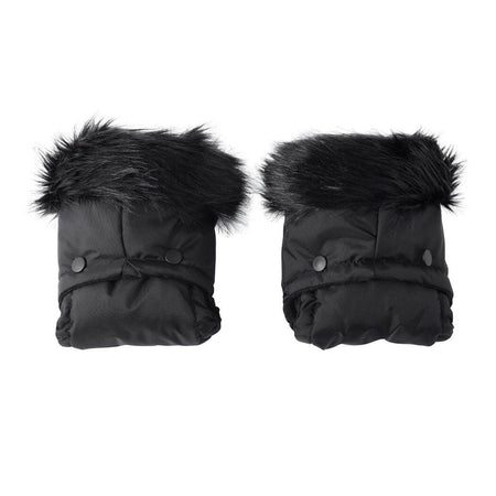 Clair De Lune Universal Pushchair Pram Faux Fur Mittens Black