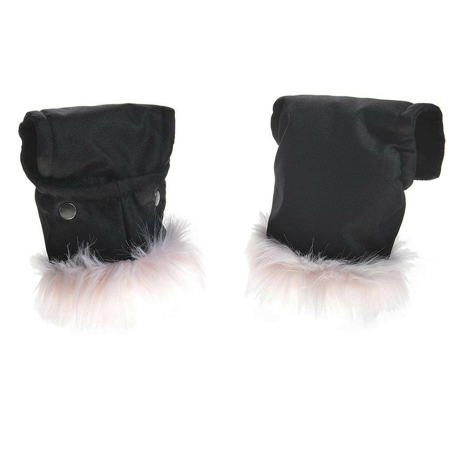 Clair De Lune Universal Pushchair ram Faux Fur Mittens Pink
