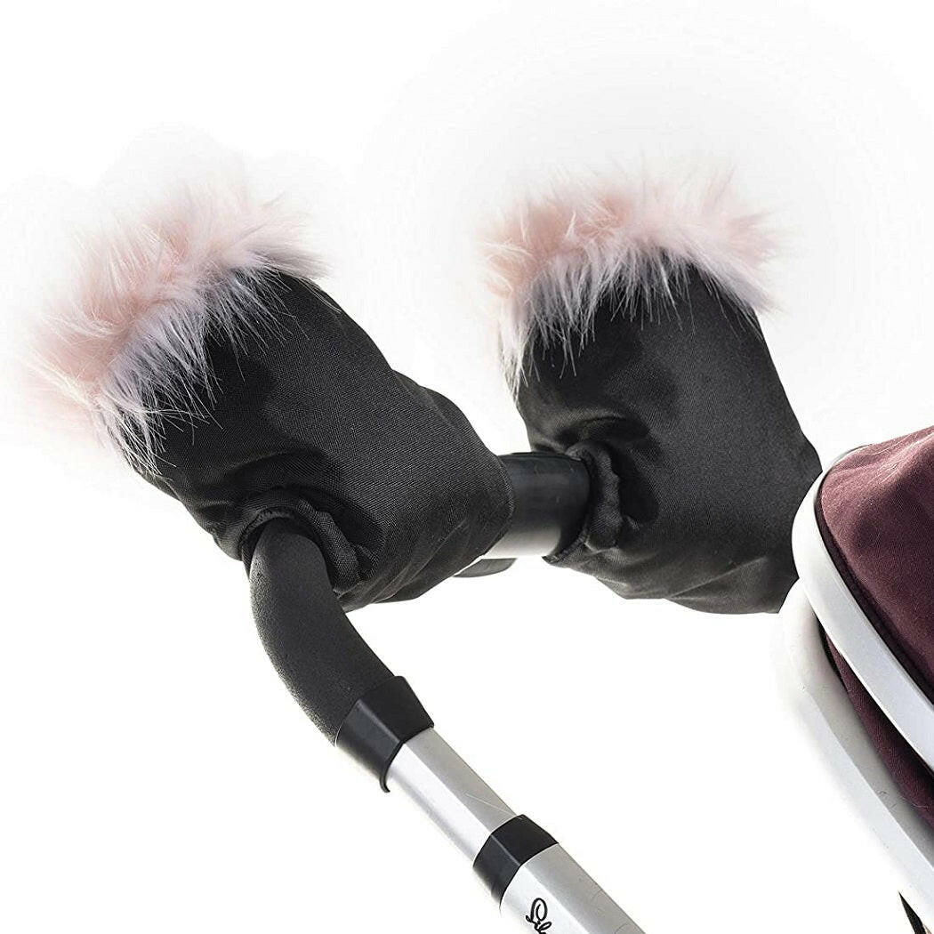 Clair De Lune Universal Pushchair Pram Faux Fur Mittens Pink