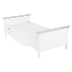 CuddleCo Clara Cot Bed (White & Ash) - shown here as the toddler bed (mattress not included, available separately)
