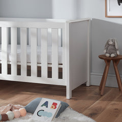 CuddleCo Aylesbury Cot Bed (White) - lifestyle image