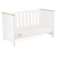 CuddleCo Aylesbury Cot Bed (White & Ash) - shown here as the day bed (mattress not included, available separately)
