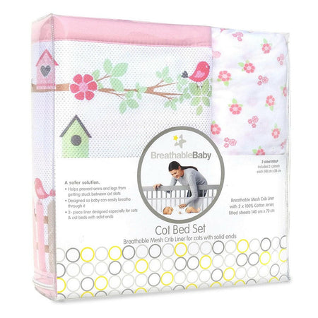 Breathable Baby Cot Bed Set English Garden
