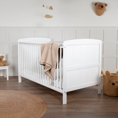 CuddleCo Juliet Cot Bed (White) - lifestyle image