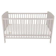 CuddleCo Juliet Cot Bed (Dove Grey) - shown here with the mattress base at its lowest level (mattress not included, available separately)