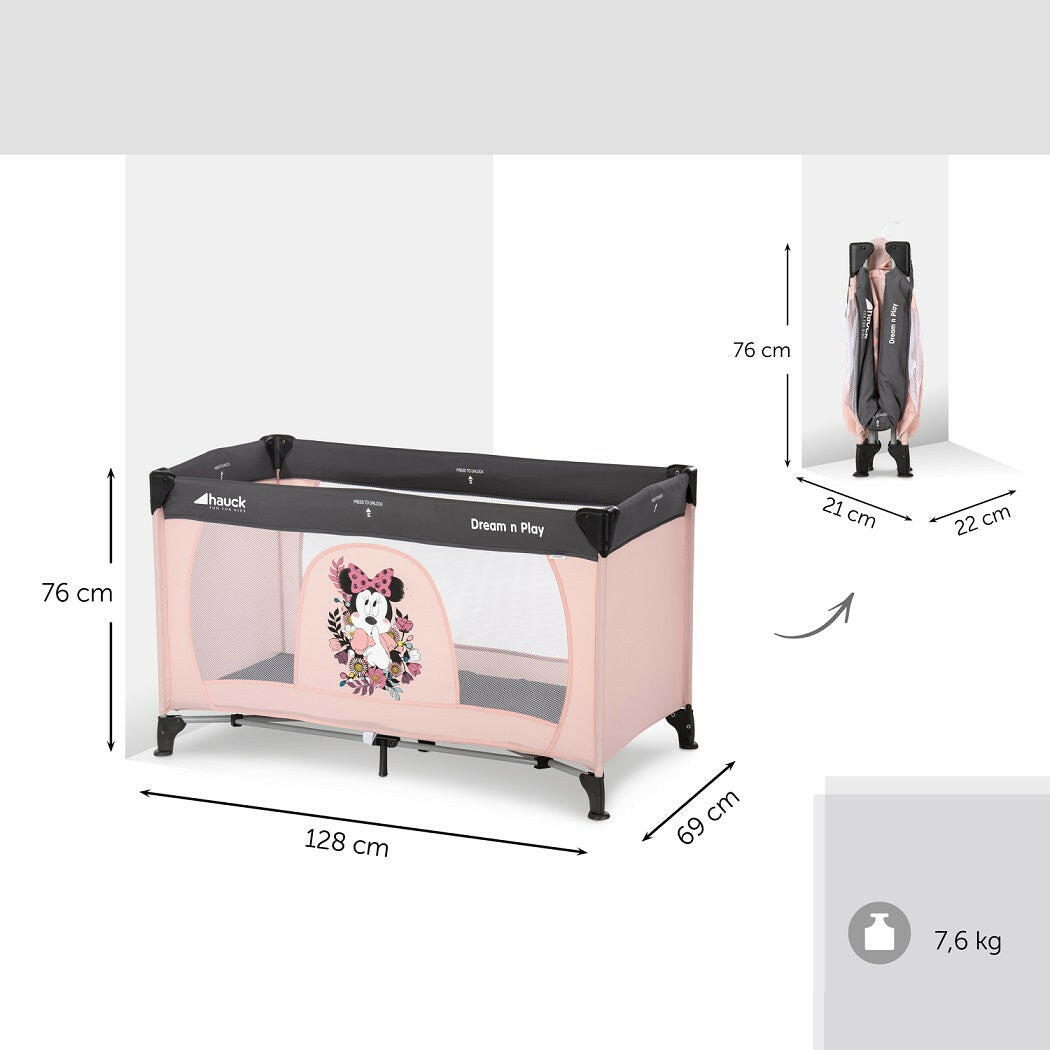 hauck dream n play dimensions Hauck Dream n Play Travel Cot (Disney
