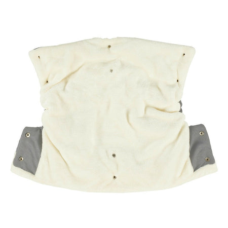 Ickle Bubba Pram Hand Muff (Grey) - showing the muff opened up to reveal its fur lining