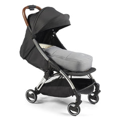 Ickle Bubba Newborn Cocoon (Grey) - lifestyle image, showing the cocoon in use with a pushchair (pushchair not included, available separately)