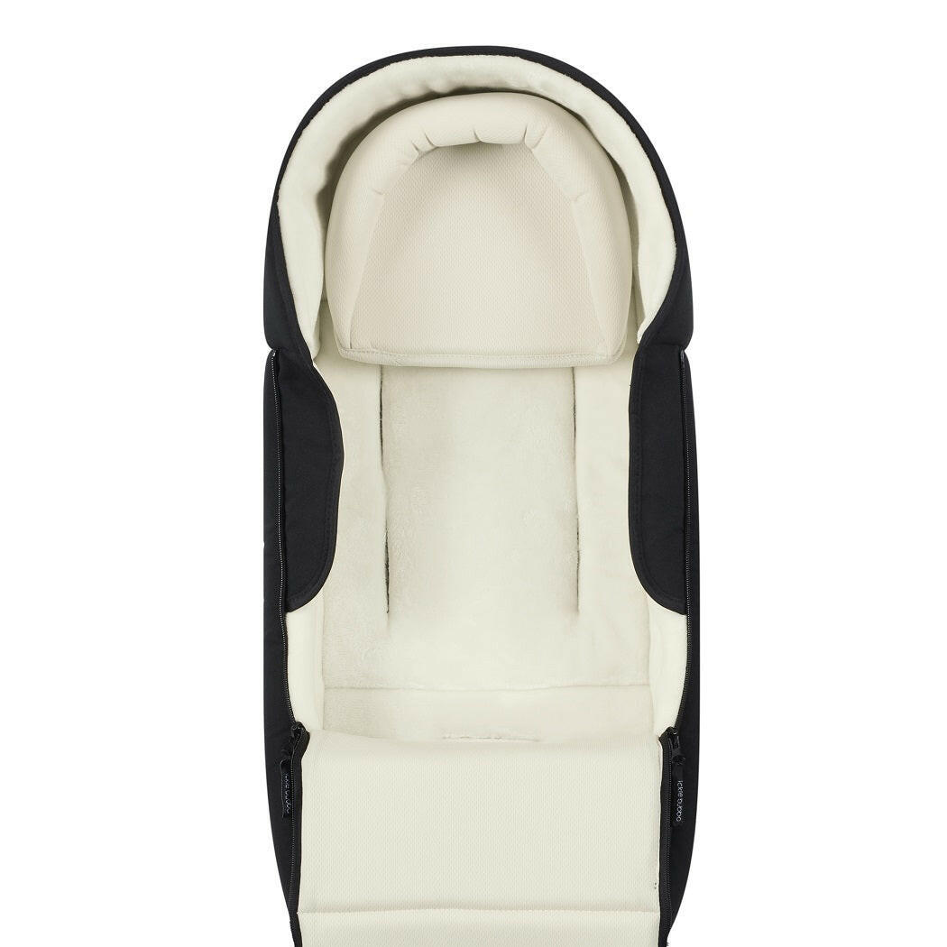 Ickle Bubba Newborn Cocoon (Black) - showing the cocoon`s removable head-hugging pillow