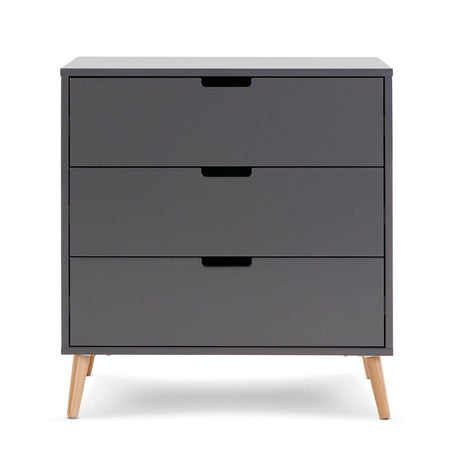 Obaby MAYA Changing Unit (Slate with Natural) - front view, shown here without the changing top