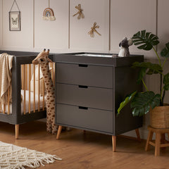 Obaby MAYA Changing Unit (Slate with Natural) - lifestyle image