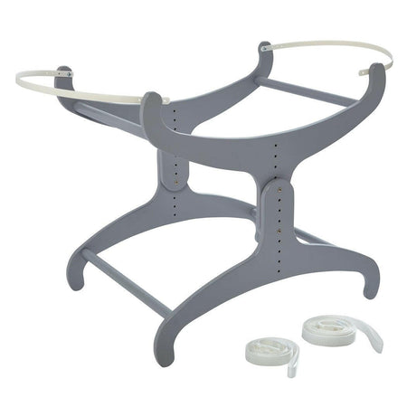 Clair De Lune Bedside Crib - Cotton Dreams (White) - showing the stand with its security straps