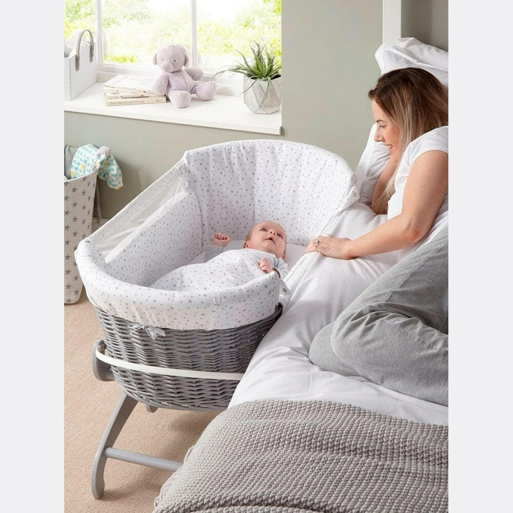 Clair De Lune Bedside Crib - lifestyle image