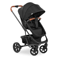 Hauck Pacific 4 Shop n Drive Set (Caviar) - showing the seat unit and chassis together as the pushchair in forward-facing mode