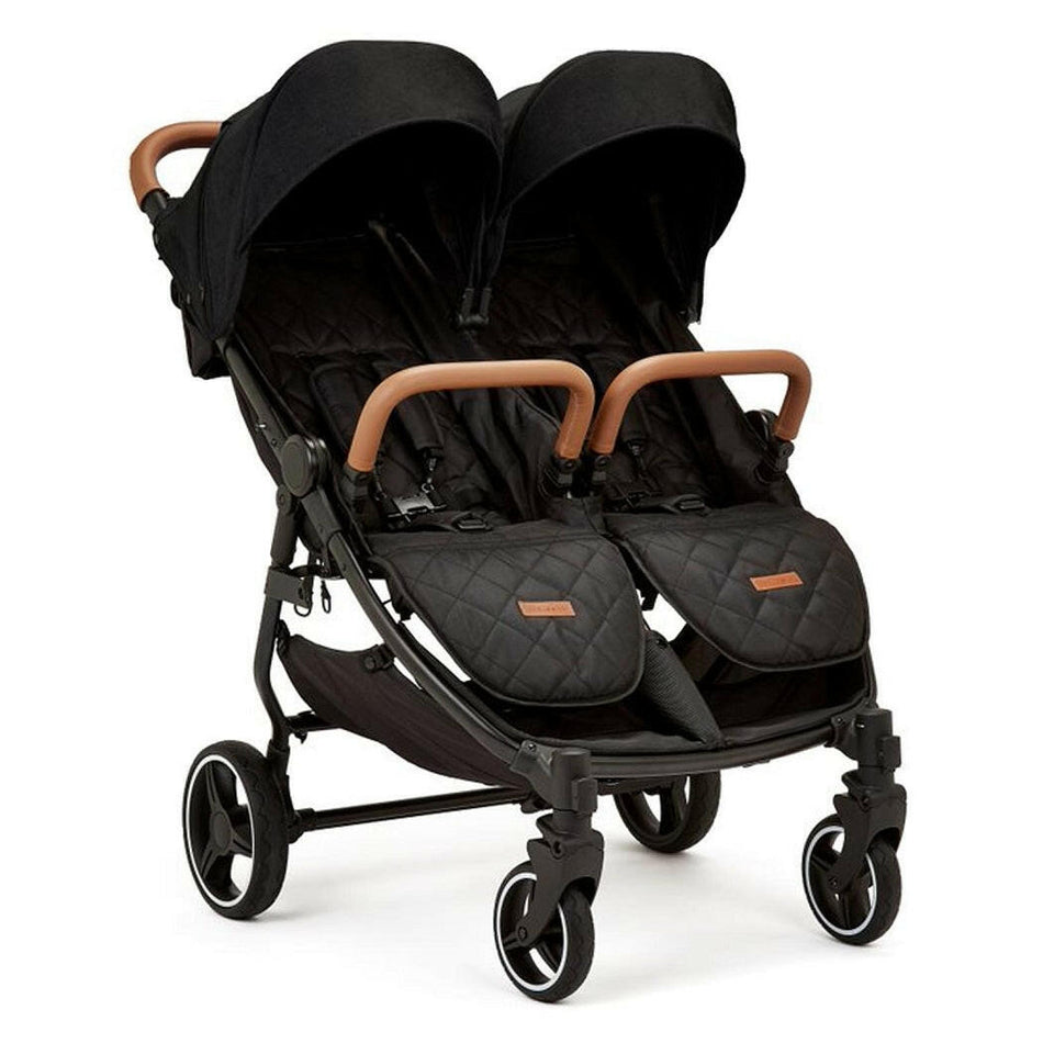 Ickle Bubba VENUS PRIME Double Stroller Bundle (Black/Black/Tan)