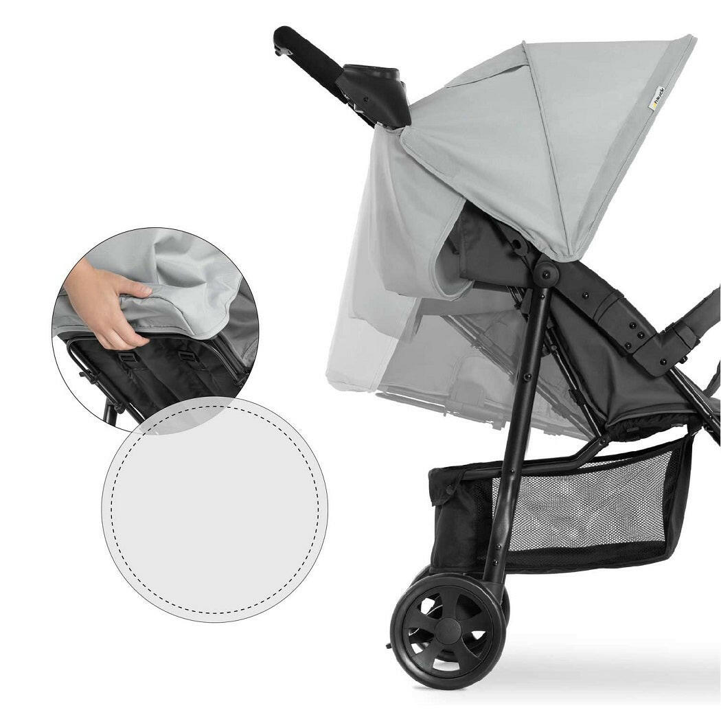 Hauck Citi Neo 3 (Grey) - side view, showing the seat`s adjustability